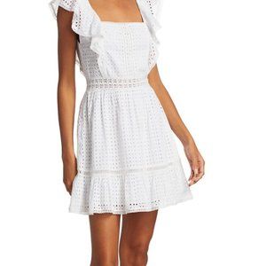 Alice + Olivia Remada Ruffle Dress- White (Brand New, Never Worn!)